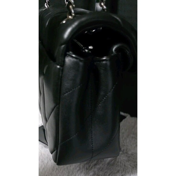 COACH Quilted Tabby 26 Bag Black Nappa Leather Silver Chain hardware - Picture 6 of 14